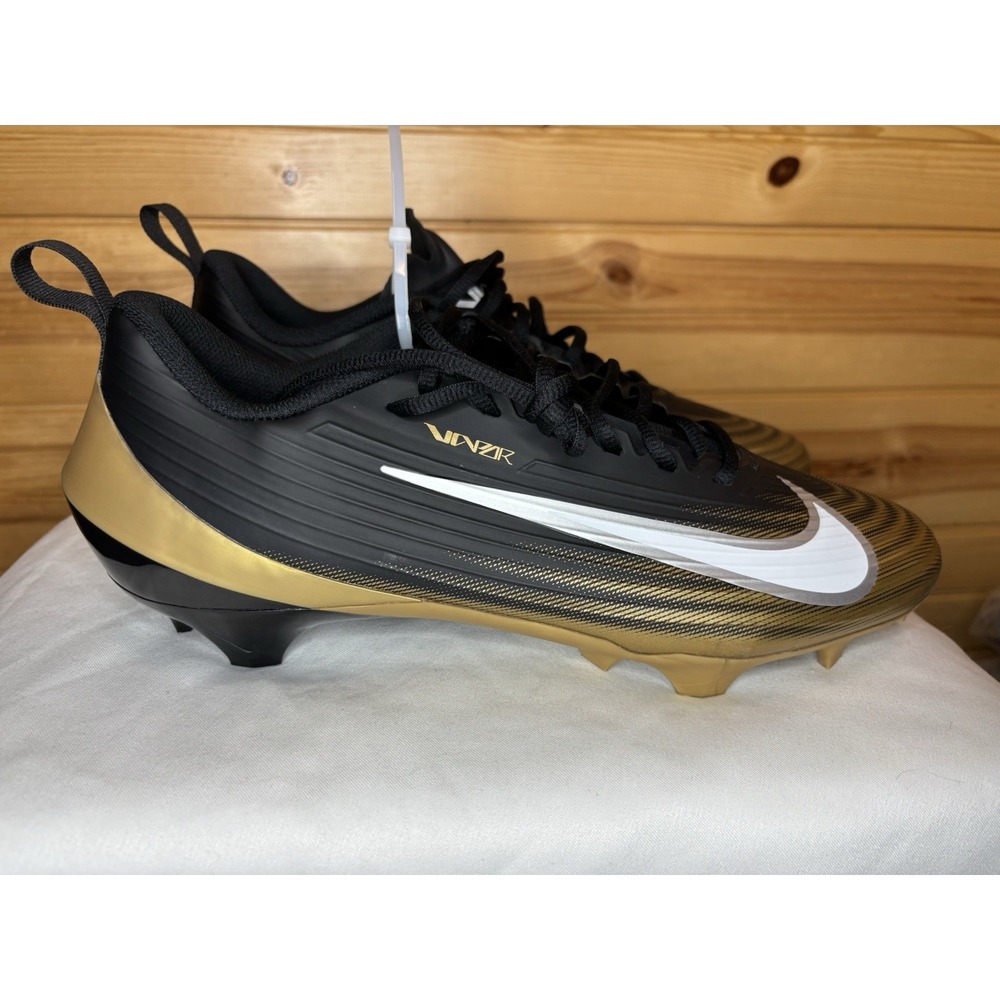 Nike Vapor Speed 3 Black Gold Football Cleats FB3303-003 Men's Size 11.5 NEW‎ - Picture 2 of 7